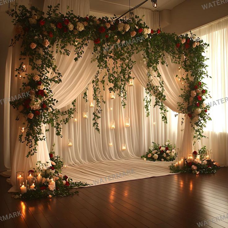 15 Intimate Wedding Backdrops - Romantic Digital Backgrounds for Photography, Photoshop Overlays & Elegant Wedding Decor